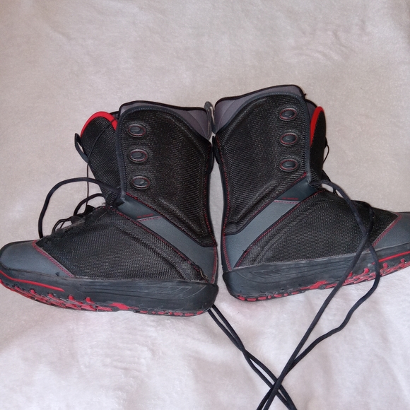 Ride Orion Snowboard Boots Mens Size 10 Black Red Lace Up All Mountain READ - Picture 3 of 13